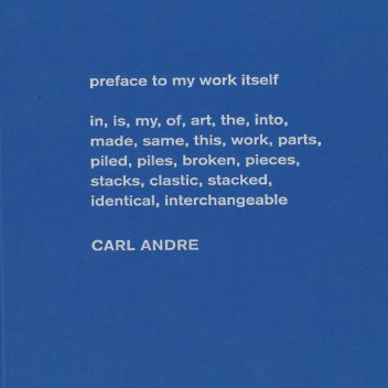 Couverture du Catalogue "Carl Andre"