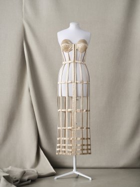 Jean Paul Gaultier, robe "cage", PE 1989