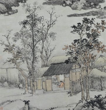 Shen Zhou (1427-1509) Peindre hors du monde Cernusch