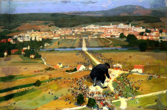 Gulliver en tournée à Lilliput, 1909  André Devambez 