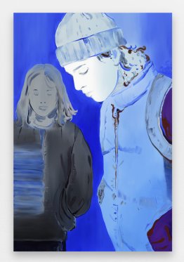 Françoise Pétrovitch, Sans titre, 2022, huile sur toile, diptyque, 240 x 160 cm