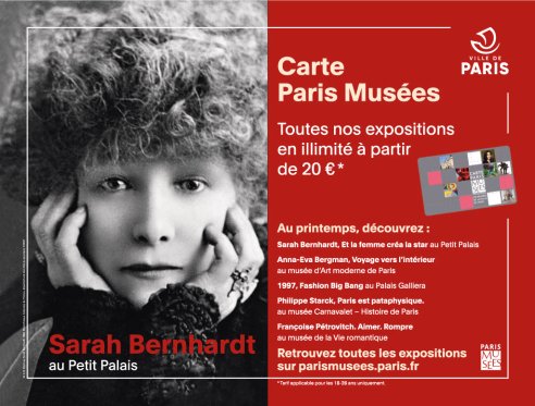 Campagne d'affichage Carte Paris Musés - Anna-Eva Bergman