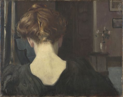 Dora vue de Dos, v. 1910, Huile sur toile