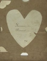 Alguier de Pierre Roche, verso en forme de cœur, "Souvenir de Dinard 1874"